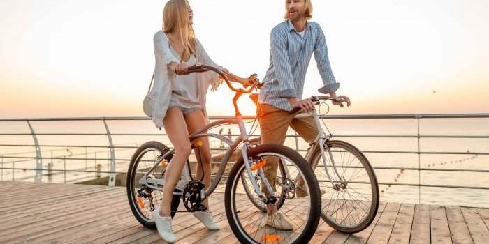 La corniche à vélo