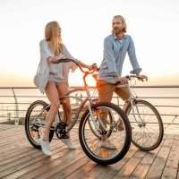 La corniche à vélo